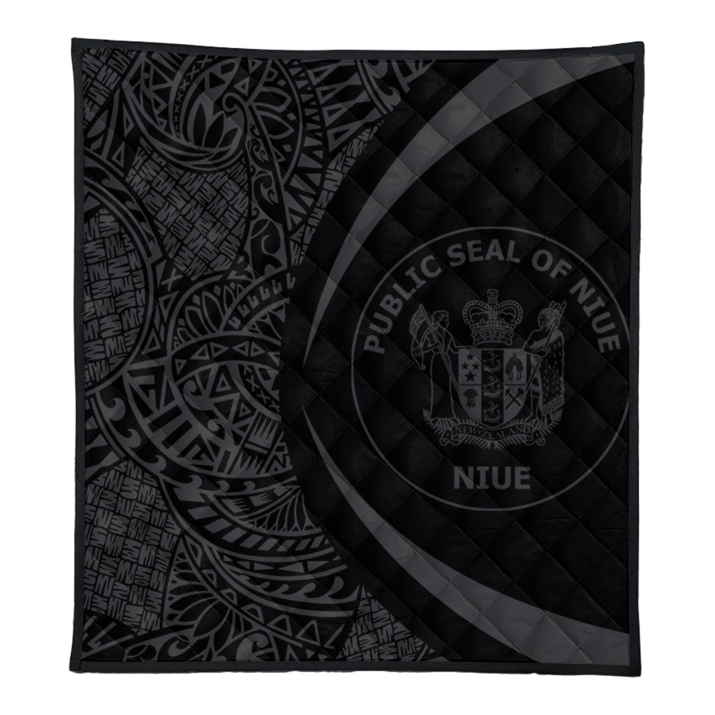 Niue Premium Quilt Lauhala Gray Circle Style