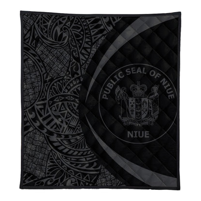 Niue Premium Quilt Lauhala Gray Circle Style