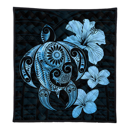 Hawaii Premium Quilt Hibiscus Plumeria Mix Polynesian Turtle