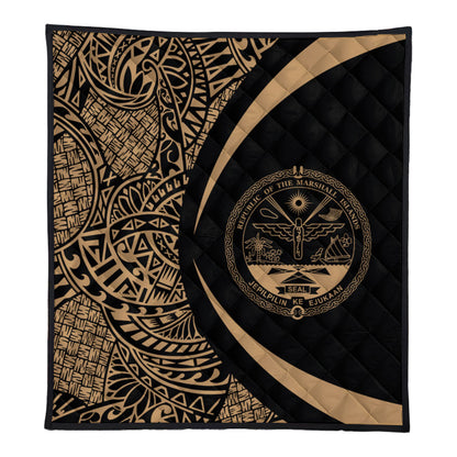 Marshall Islands Premium Quilt Lauhala Gold Circle Style