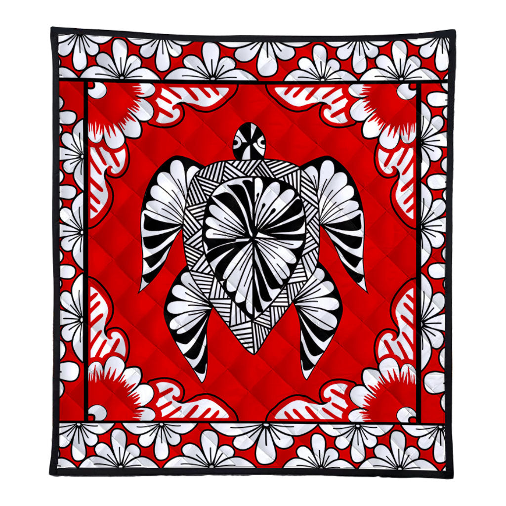 Tonga Premium Quilt Tapa Turtle Design