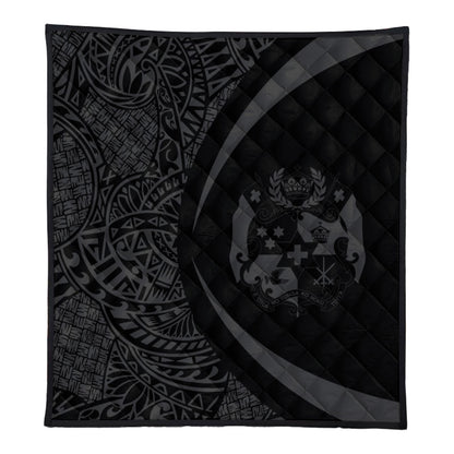 Tonga Premium Quilt Lauhala Gray Circle Style
