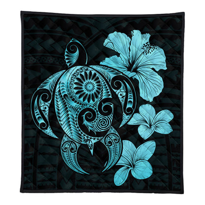 Hawaii Premium Quilt Hibiscus Plumeria Mix Polynesian Turtle