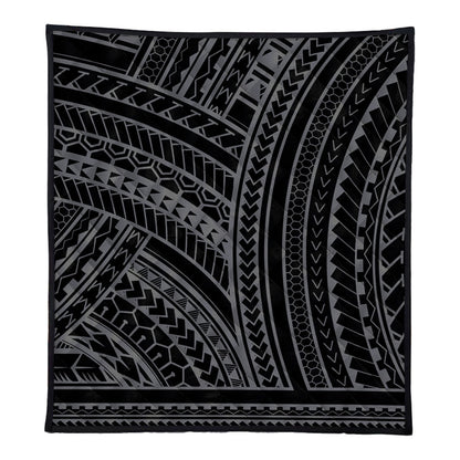 Hawaii Premium Quilt Polynesia Pattern Gray