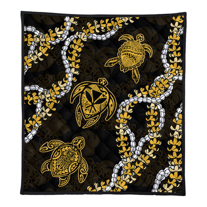 Hawaii Premium Quilt Kanaka Maoli Floral Puakenikeni Lei