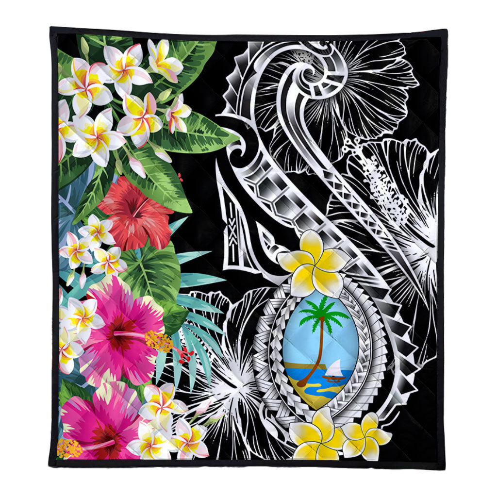 Guam Premium Quilt Summer Plumeria Tribal Tattoo
