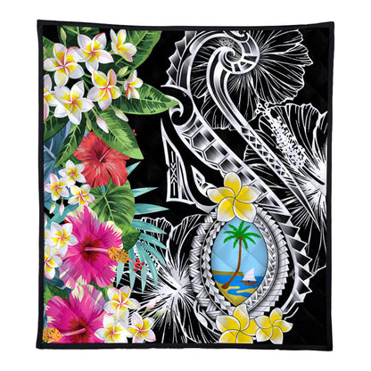 Guam Premium Quilt Summer Plumeria Tribal Tattoo