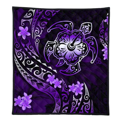 Hawaii Premium Quilt Kanaka Maoli Map With Turtle Tribal Polynesia Tattoo Luxury Design