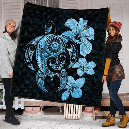 Hawaii Premium Quilt Hibiscus Plumeria Mix Polynesian Turtle