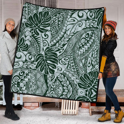 Hawaii Premium Quilt Tribal Pattern Leaf