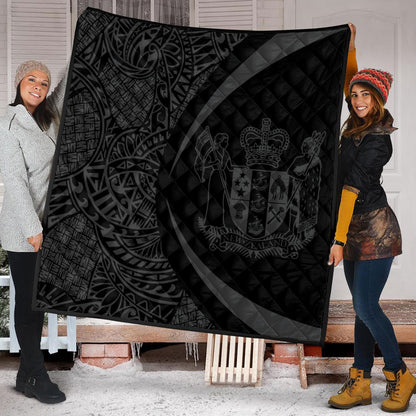 New Zealand Premium Quilt Lauhala Gray Circle Style
