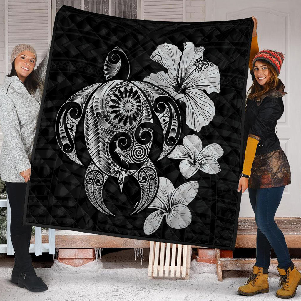 Hawaii Premium Quilt Hibiscus Plumeria Mix Polynesian Turtle