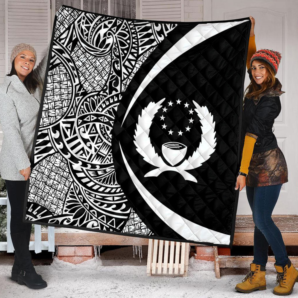 Pohnpei State Premium Quilt Lauhala White Circle Style