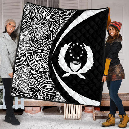 Pohnpei State Premium Quilt Lauhala White Circle Style