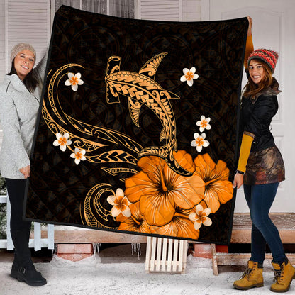 Hawaii Premium Quilt Shark Polynesia Tribal Tattoo