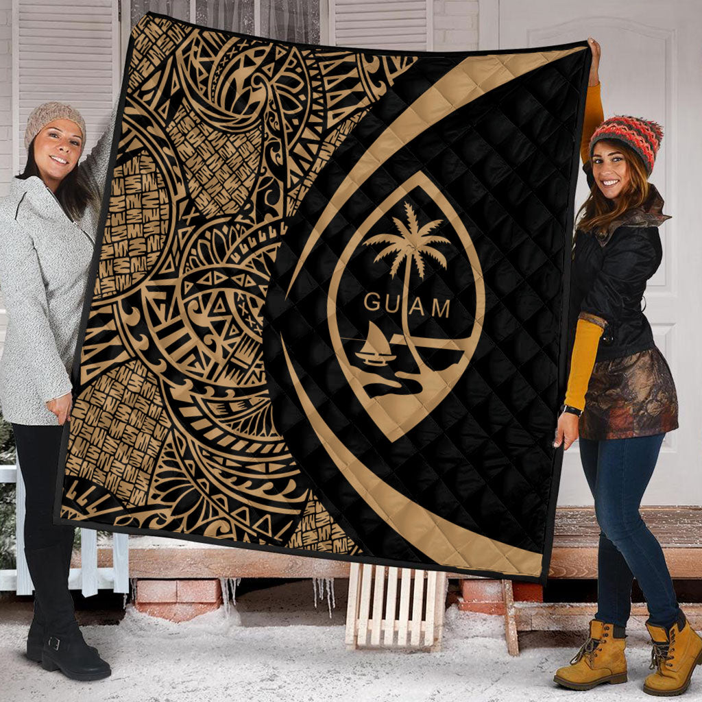 Guam Premium Quilt Lauhala Gold Circle Style