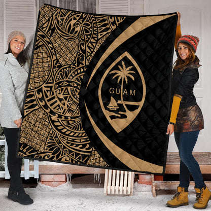 Guam Premium Quilt Lauhala Gold Circle Style
