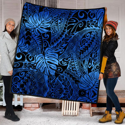 Hawaii Premium Quilt Tribal Polynesian Pattern Leaf