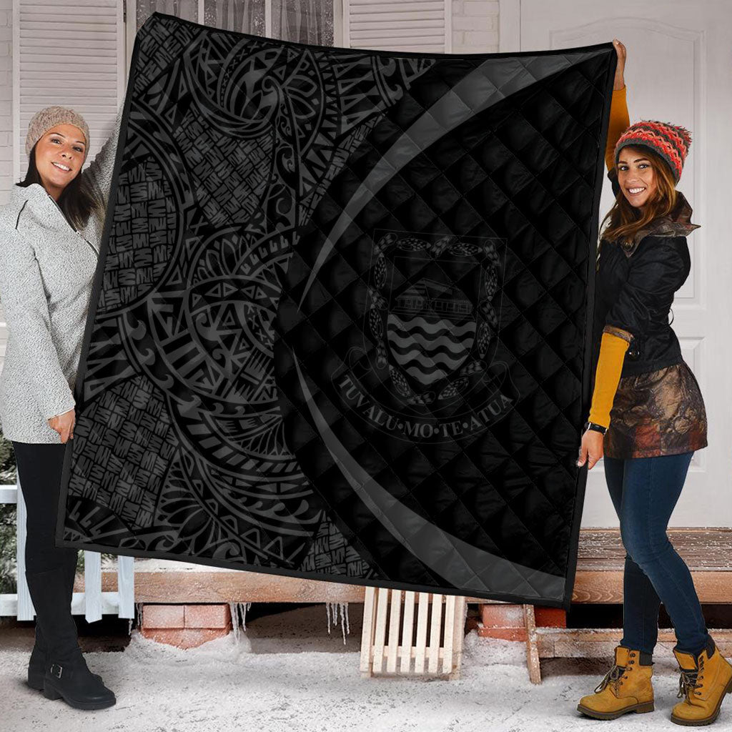 Tuvalu Premium Quilt Lauhala Gray Circle Style