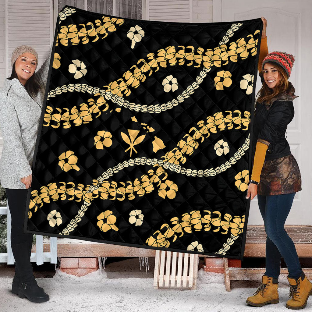 Hawaii Premium Quilt Curve Floral Lei