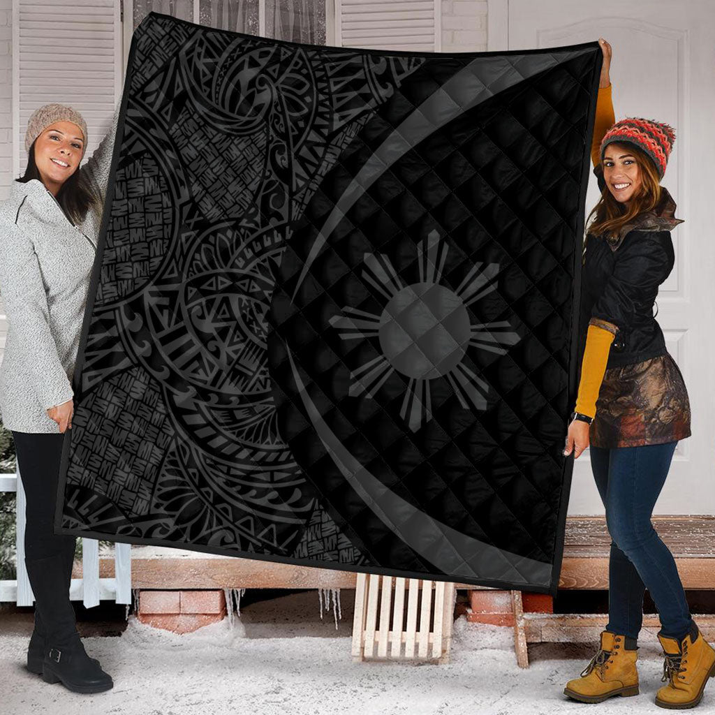 Philippines Filipinos Premium Quilt Lauhala Gray Circle Style
