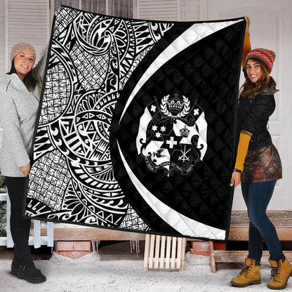 Tonga Premium Quilt Lauhala White Circle Style