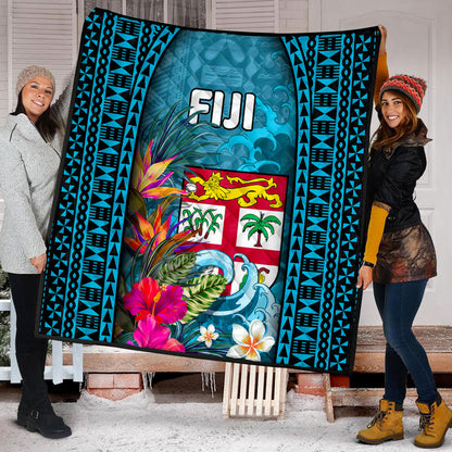 Fiji Premium Quilt Bula Islands Wave Tropical