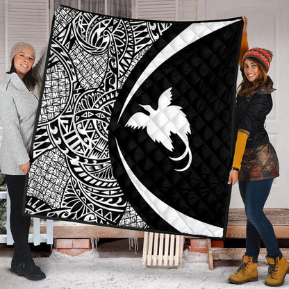 Papua New Guinea Premium Quilt Lauhala White Circle Style