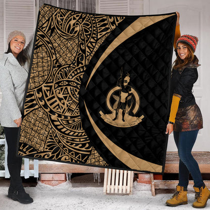 Vanuatu Premium Quilt Lauhala Gold Circle Style
