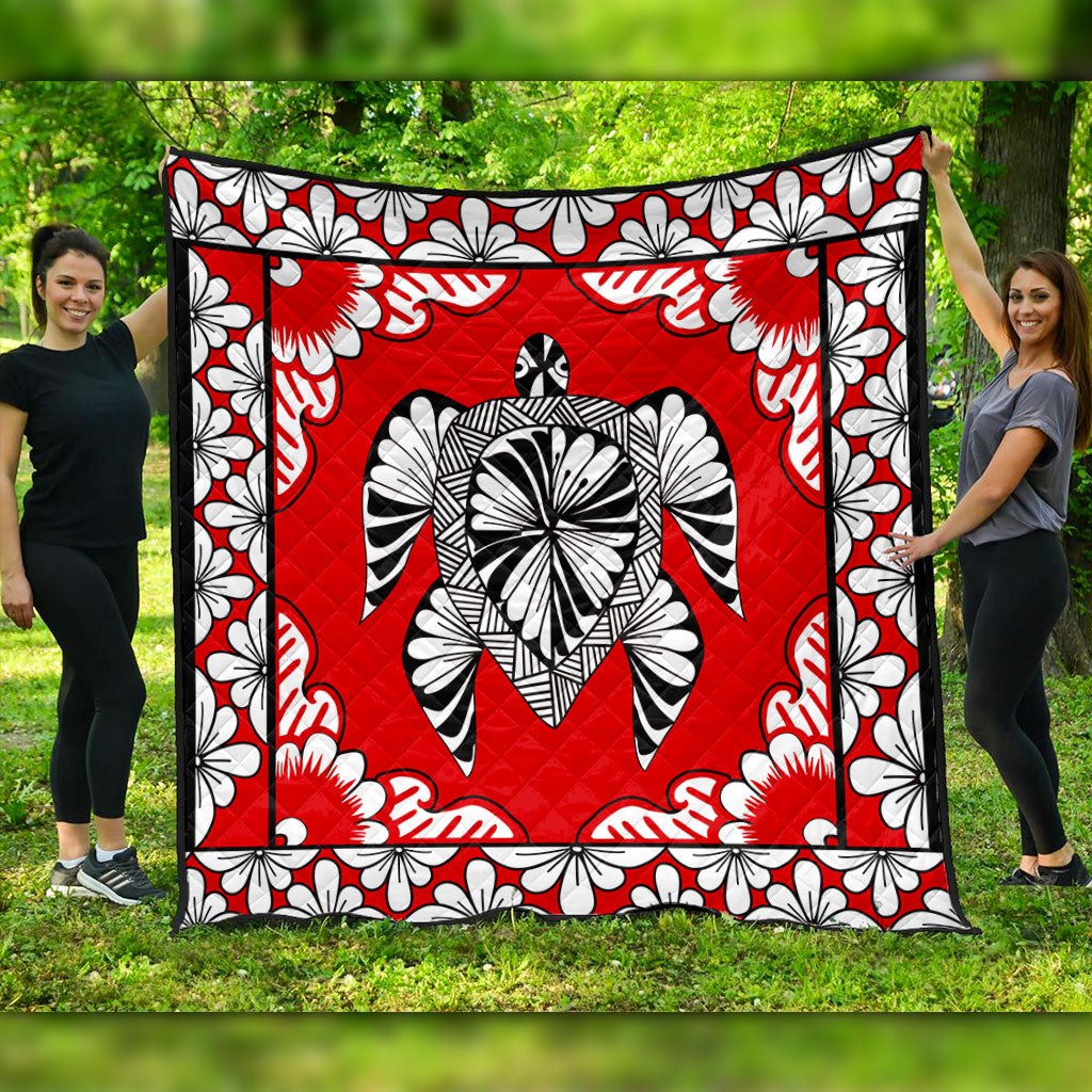 Tonga Premium Quilt Tapa Turtle Design