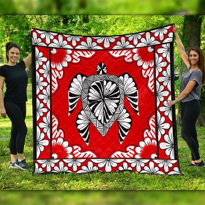 Tonga Premium Quilt Tapa Turtle Design