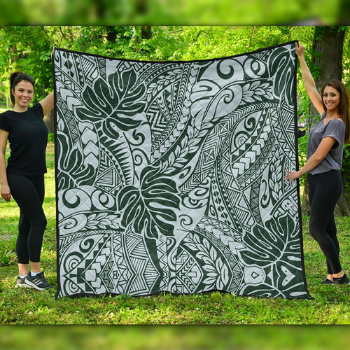 Hawaii Premium Quilt Tribal Pattern Leaf