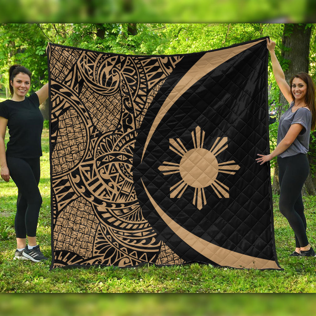 Philippines Filipinos Premium Quilt Lauhala Gold Circle Style