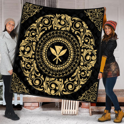 Hawaii Premium Quilt Kanaka Maoli Royal Vintage Style