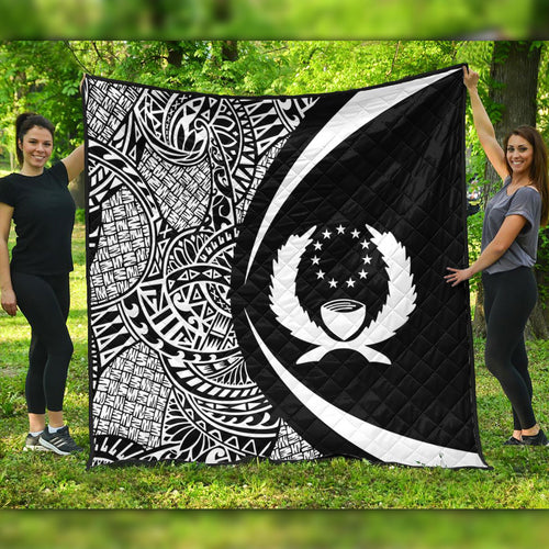 Pohnpei State Premium Quilt Lauhala White Circle Style