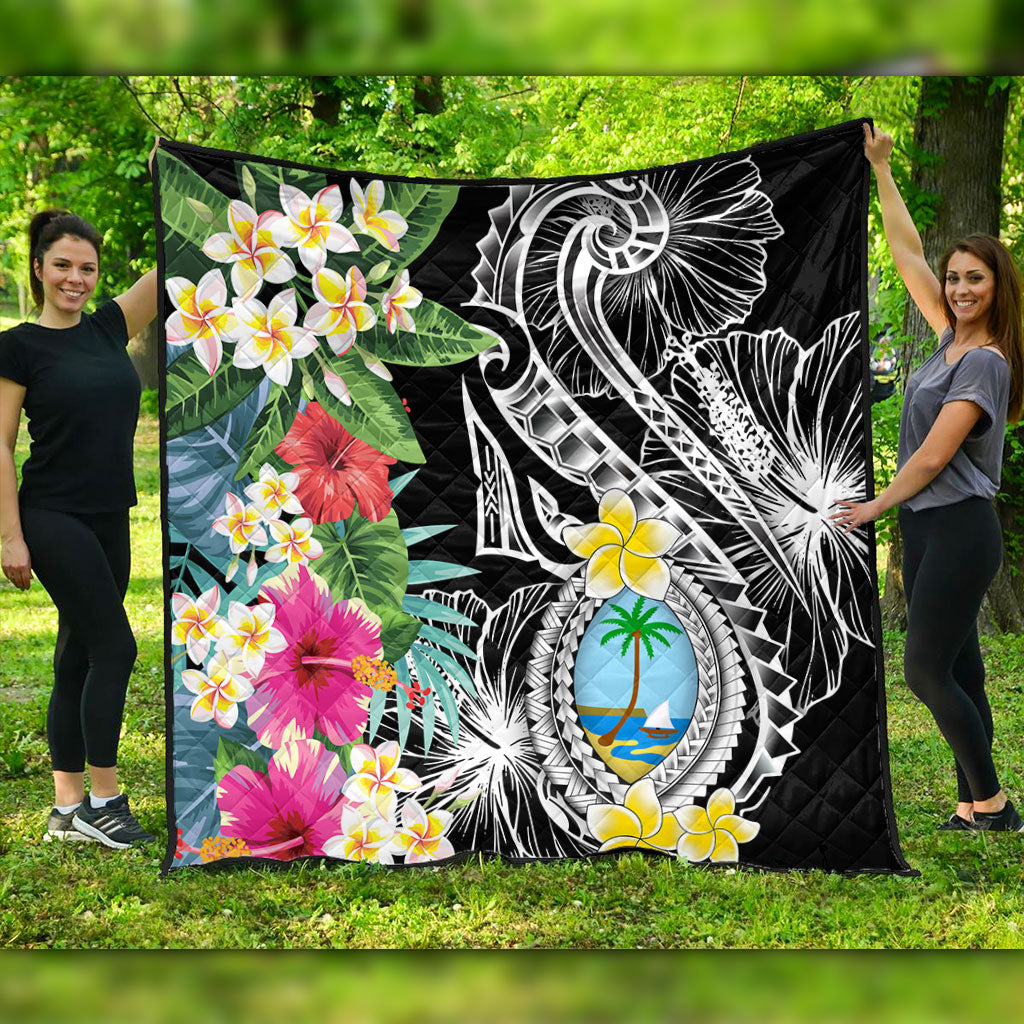 Guam Premium Quilt Summer Plumeria Tribal Tattoo