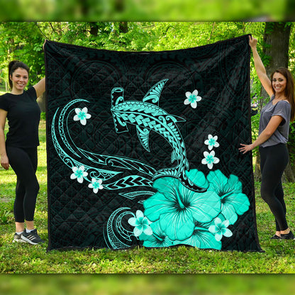 Hawaii Premium Quilt Shark Polynesia Tribal Tattoo