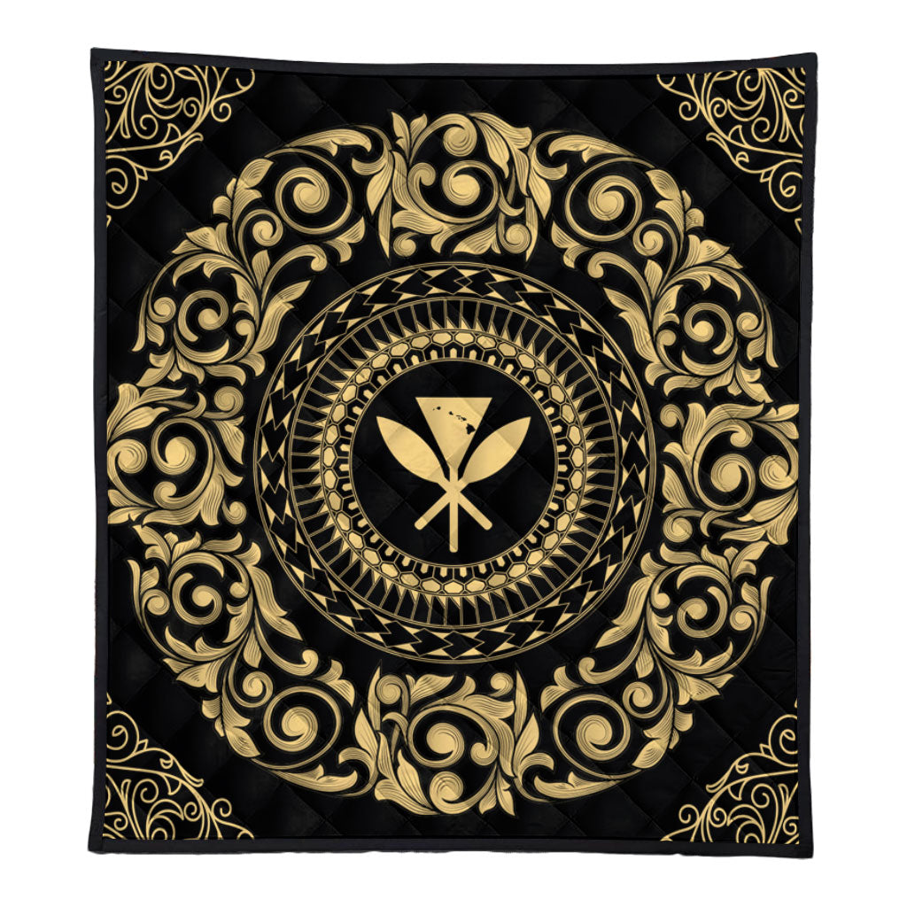 Hawaii Premium Quilt Kanaka Maoli Royal Vintage Style