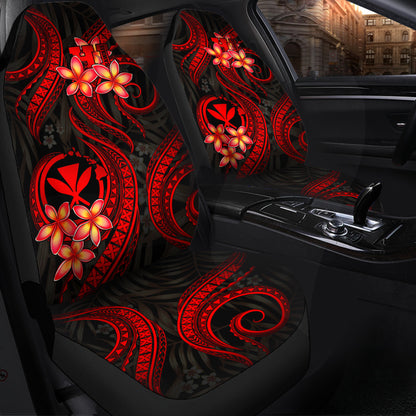 Polynesian Hawaii Car Seat Covers - Red Plumeria