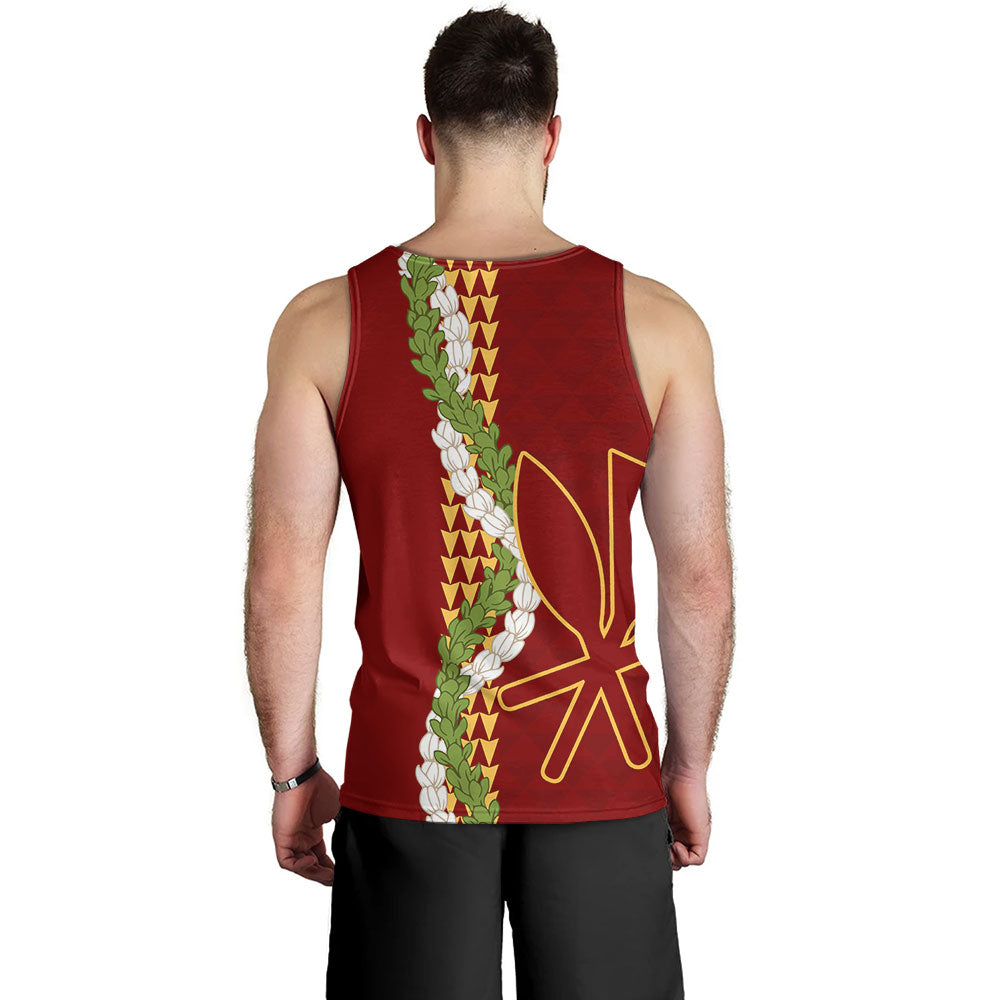Hawaii Tank Top Kanaka Maoli Puakenikeni Maile Flower Lei