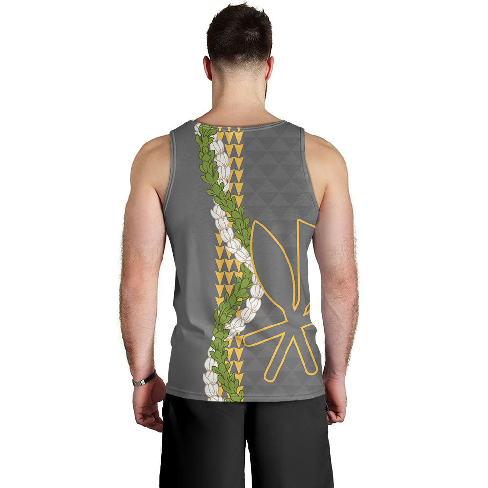 Hawaii Tank Top Kanaka Maoli Puakenikeni Maile Flower Lei