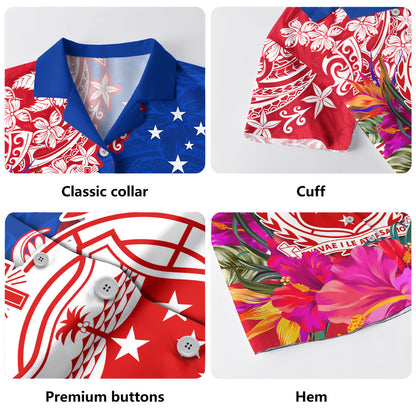 Samoa Hawaiian Shirt Flag Tribal Tropical Style