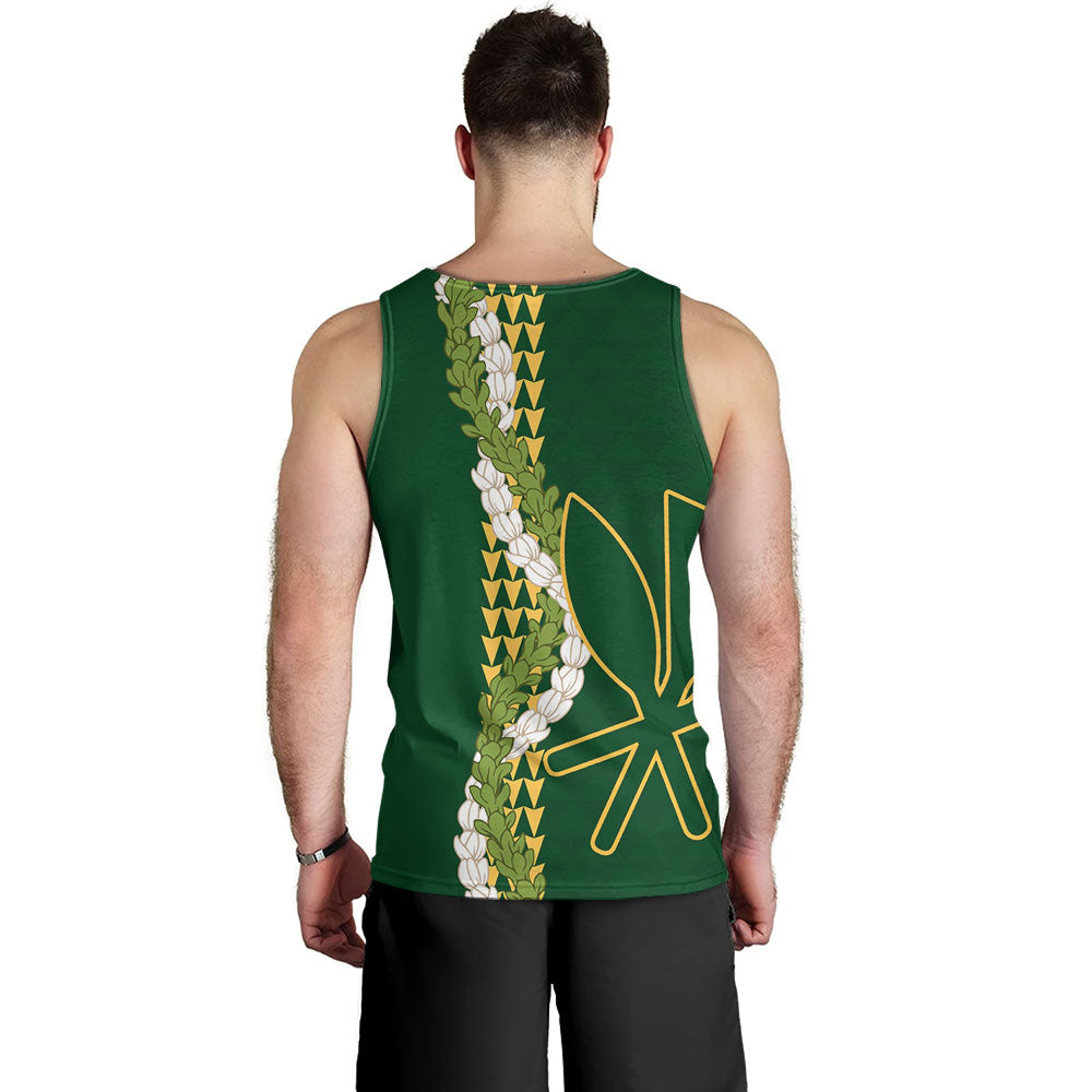 Hawaii Tank Top Kanaka Maoli Puakenikeni Maile Flower Lei