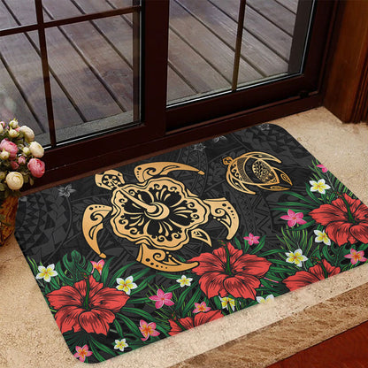 Hawaii Doormat Polynesian Turtle Tropical Island Tribal Style