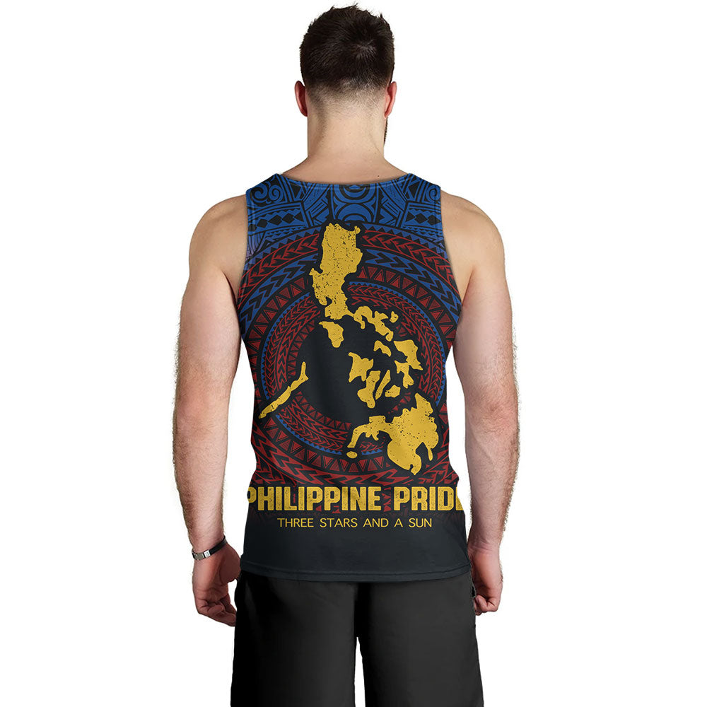Philippines Filipinos Tank Top Philippine Pride Three Stars and A Sun