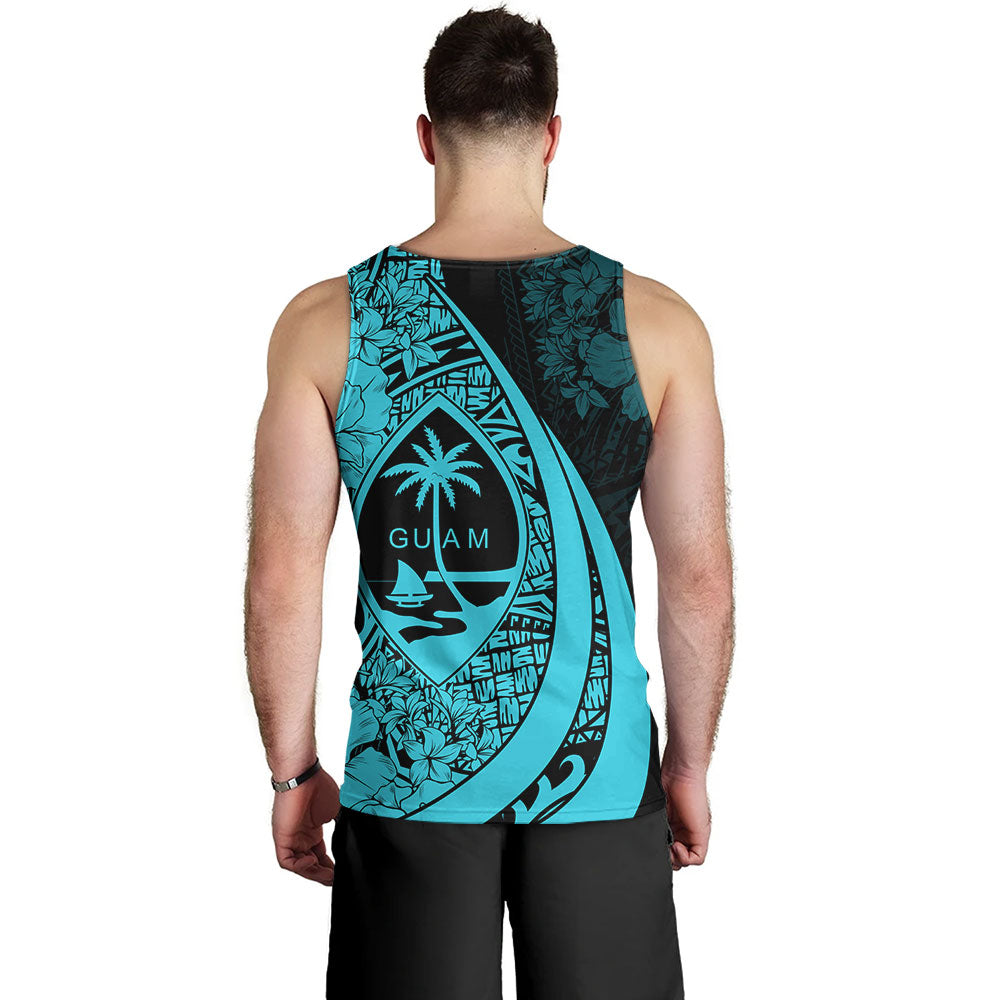 Guam Tank Top Custom Hibiscus Flower Symbols Style