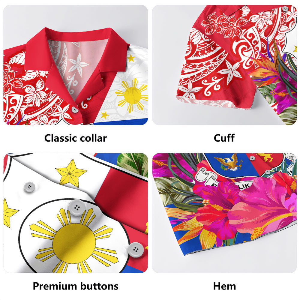 Philippines Filipinos Hawaiian Shirt Flag Tribal Tropical Style