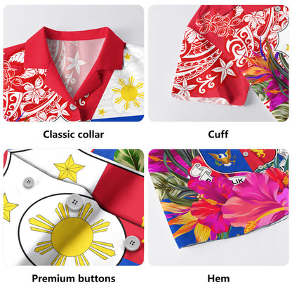 Philippines Filipinos Hawaiian Shirt Flag Tribal Tropical Style