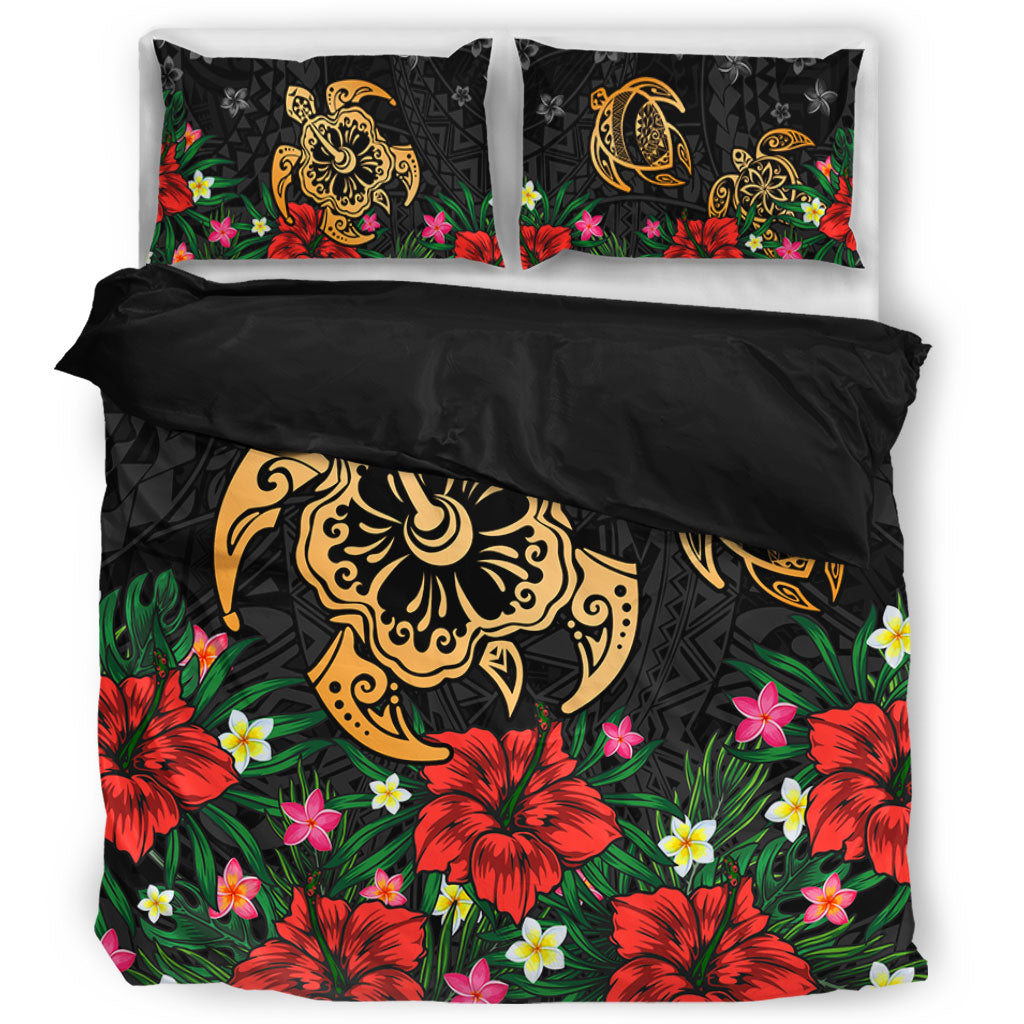 Hawaii Bedding Set Polynesian Turtle Tropical Island Tribal Style