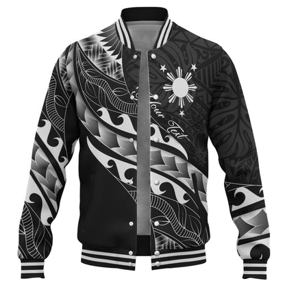 Philippines Filipinos Baseball Jacket Custom Island Tribal Tattoos